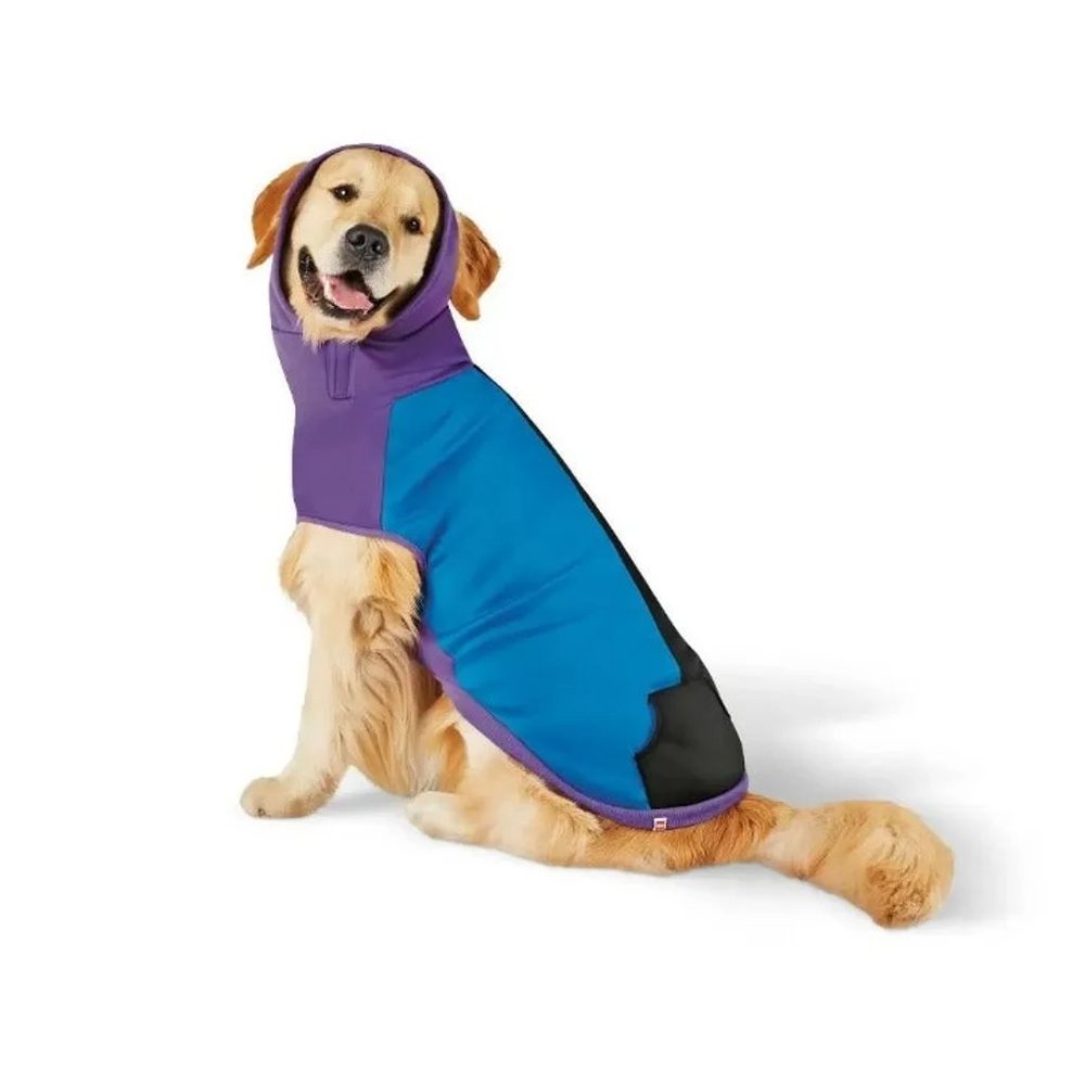 NEW! Lego Dog Hooded Sweatshirt Hoodie Purple & Blue Colorblock